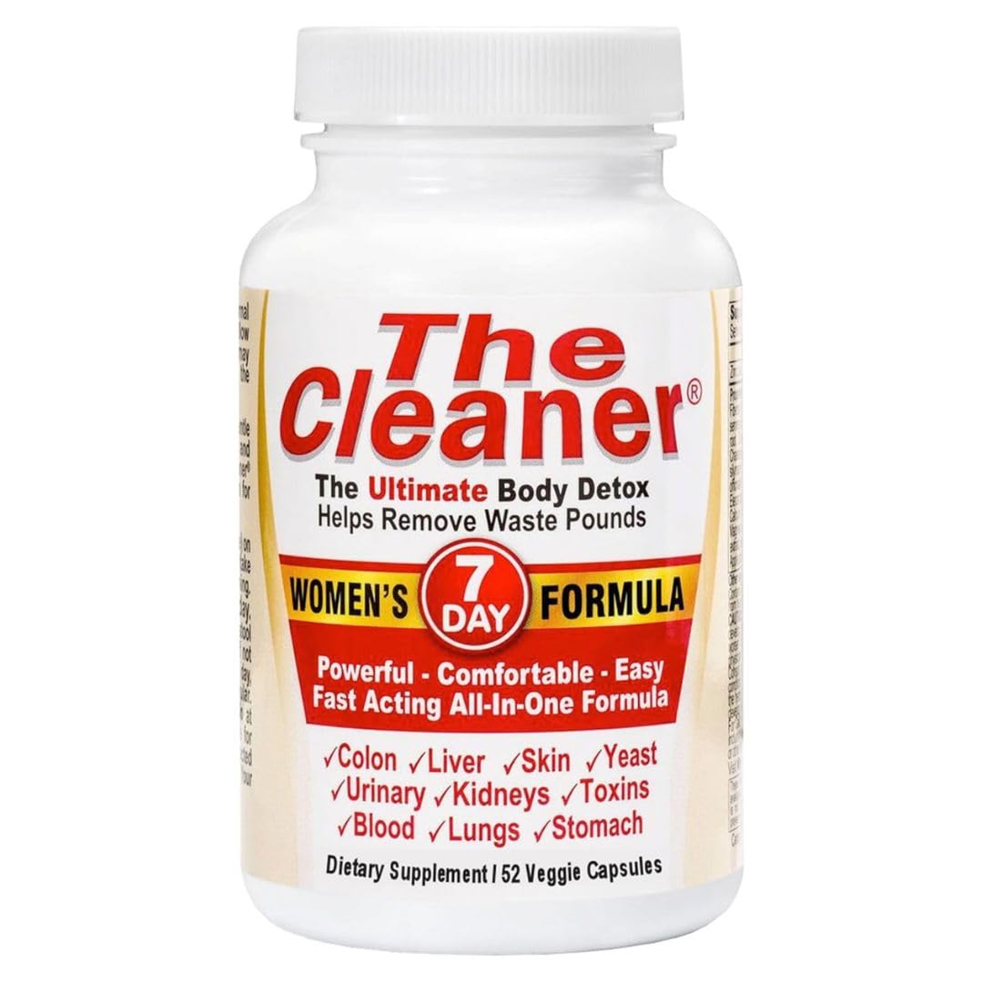 CenturySystemsBrand The Cleaner Detox 52 Capsules Powerful 7-Day Women Formula Complete Internal Cleansing Formula for Women Support Digestive Health