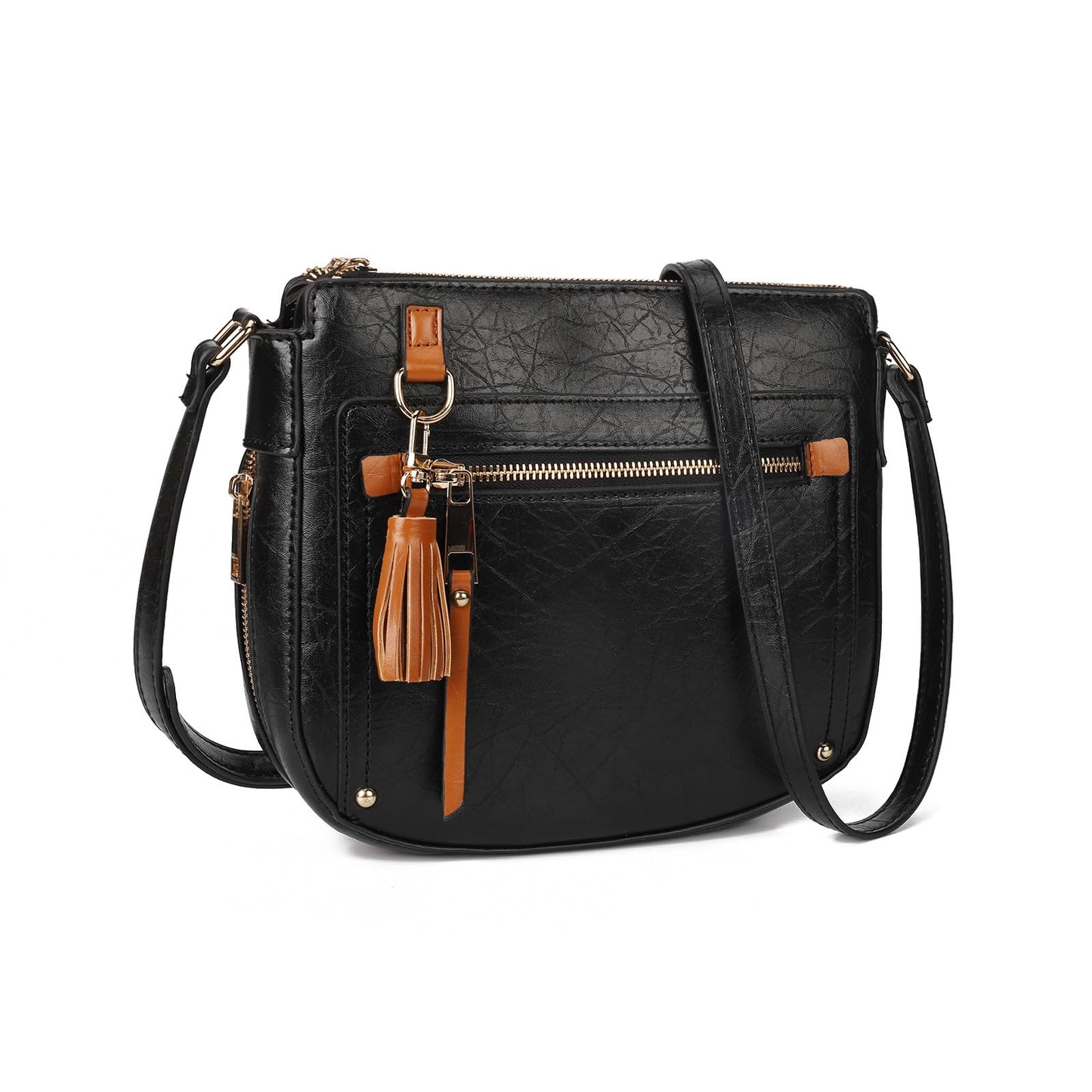 Crossbody Bags for Women Small Pu Leather Over the Shoulder Purses and Flap Cross Body Handbags with Multi Pockets