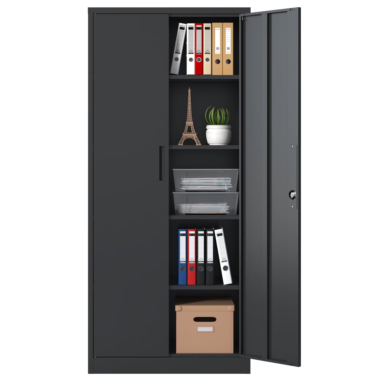 Metal Garage Lockers, Black Tool Steel Lockers