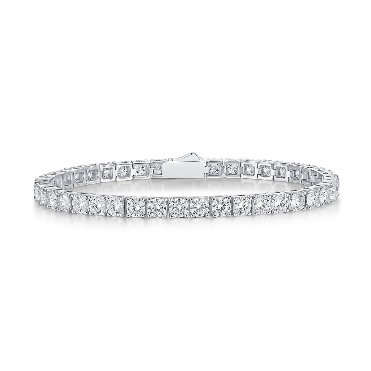 925 Silver Moissanite Tennis Bracelet for Men & Women