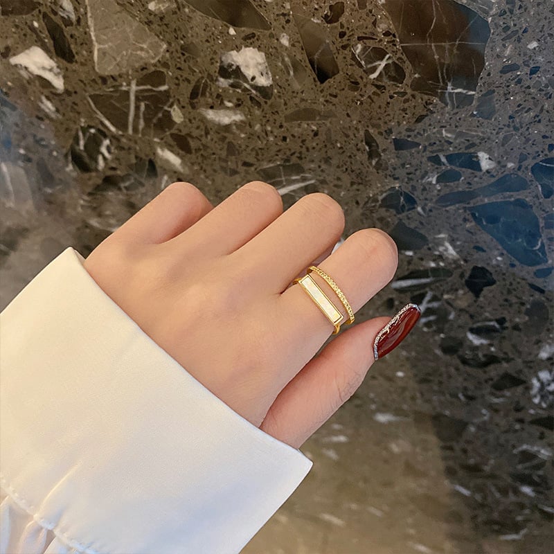 Geometric Open Ring for Women - Fashion Design