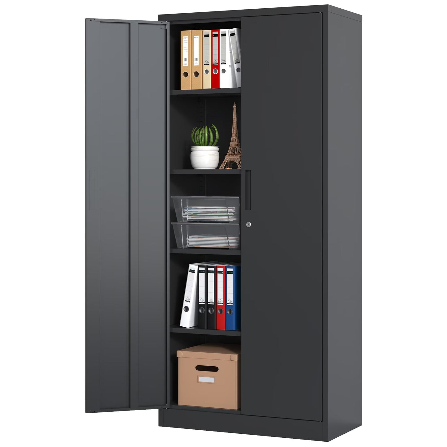 Metal Garage Lockers, Black Tool Steel Lockers