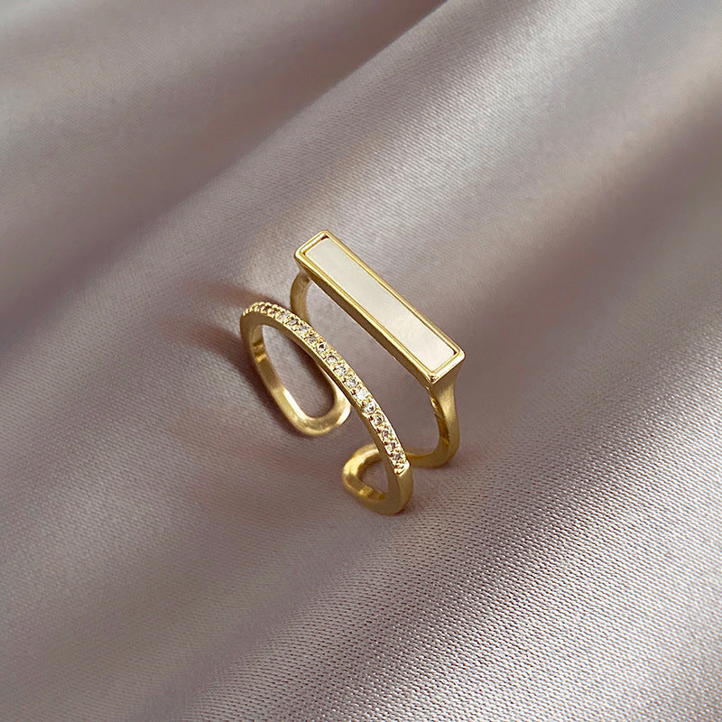 Geometric Open Ring for Women - Fashion Design