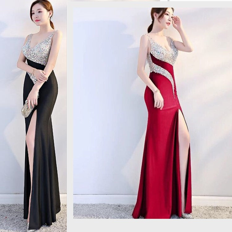 2019 Women's Evening Dress - Sexy Sheer Long Gown