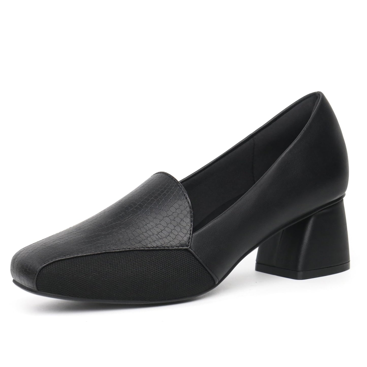 benassal Women Bunion Shoes Orthopedic Dress Shoes Platform Loafers (8Black)