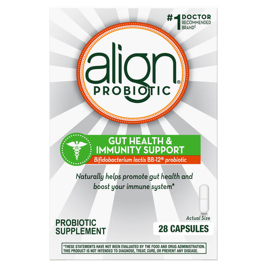 Align Gut Health & Immunity Probiotic Daily Digestive Support for Women and Men Helps Support Immune and Digestive Health 28 Capsules