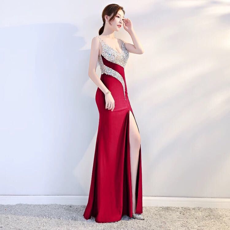 2019 Women's Evening Dress - Sexy Sheer Long Gown