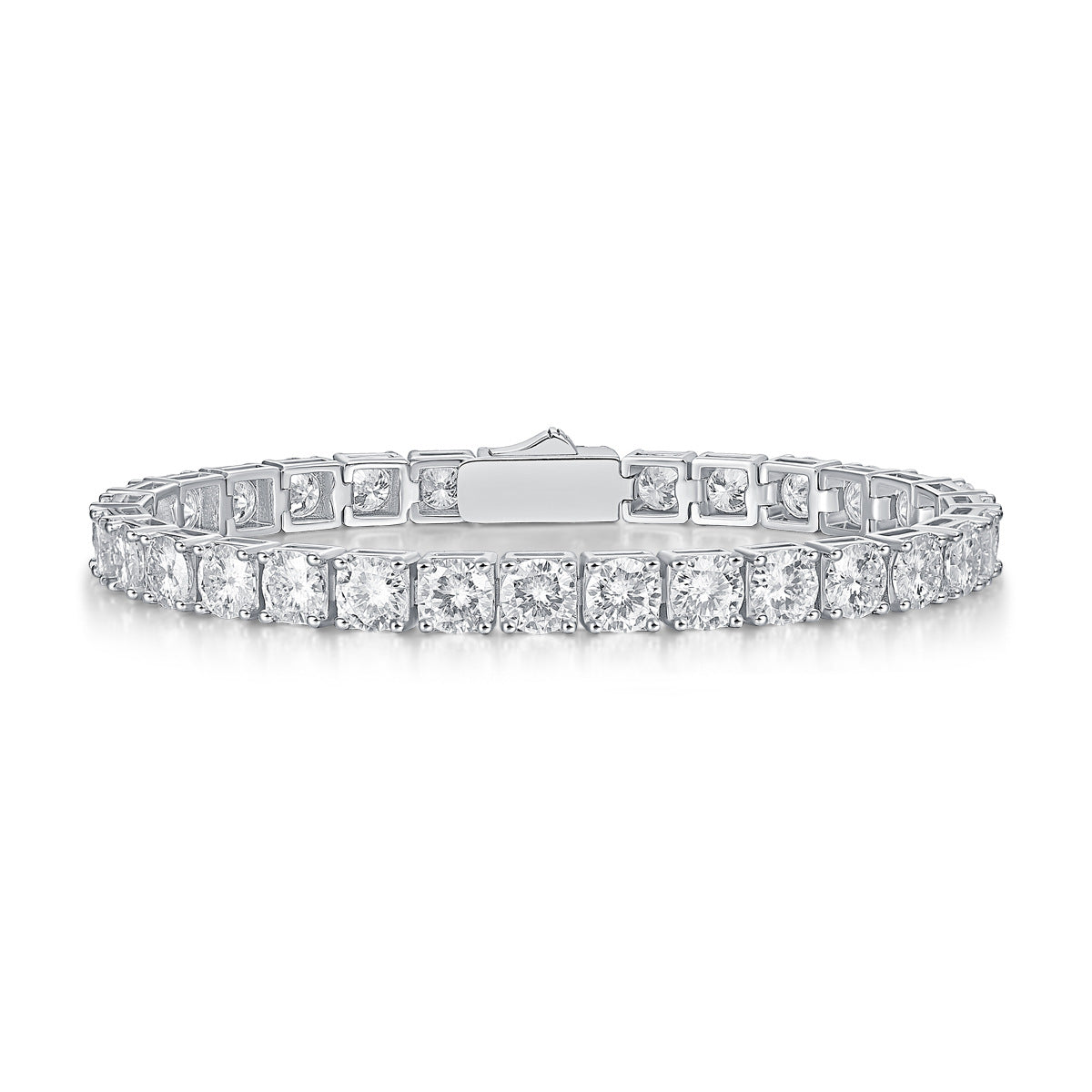925 Silver Moissanite Tennis Bracelet for Men & Women
