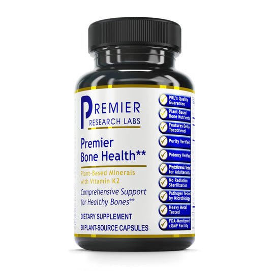Premier Research Labs Premier Bone Health - Bone Health Vitamins Bone Strength Supplement for Women & Men Calcium Supplement with Vitamin K2 Healthy Bone Support - 90 Capsules