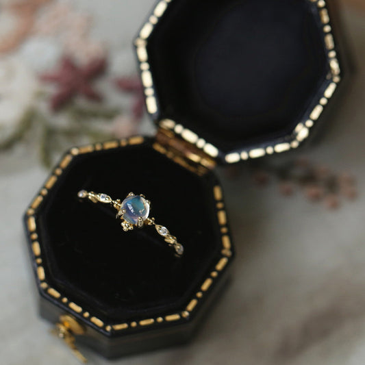 Moonstone Sterling Silver Ring for Women - Fashion Design
