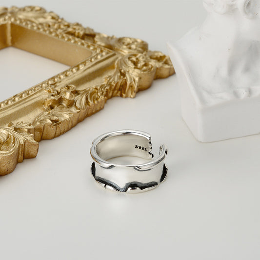Retro Distressed Ring for Women Fashion Accessory
