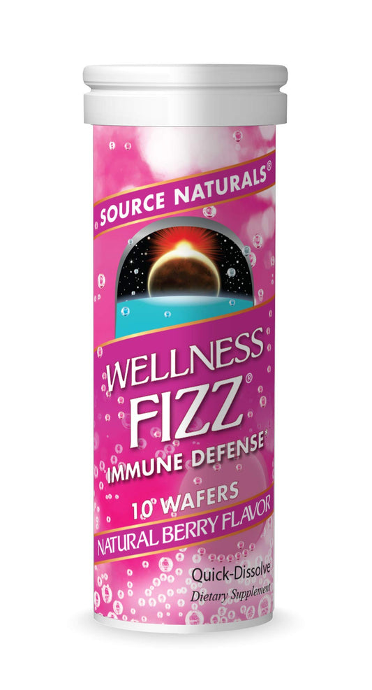 Source Naturals Wellness Fizz Natural Berry Flavor - 10 Wafers