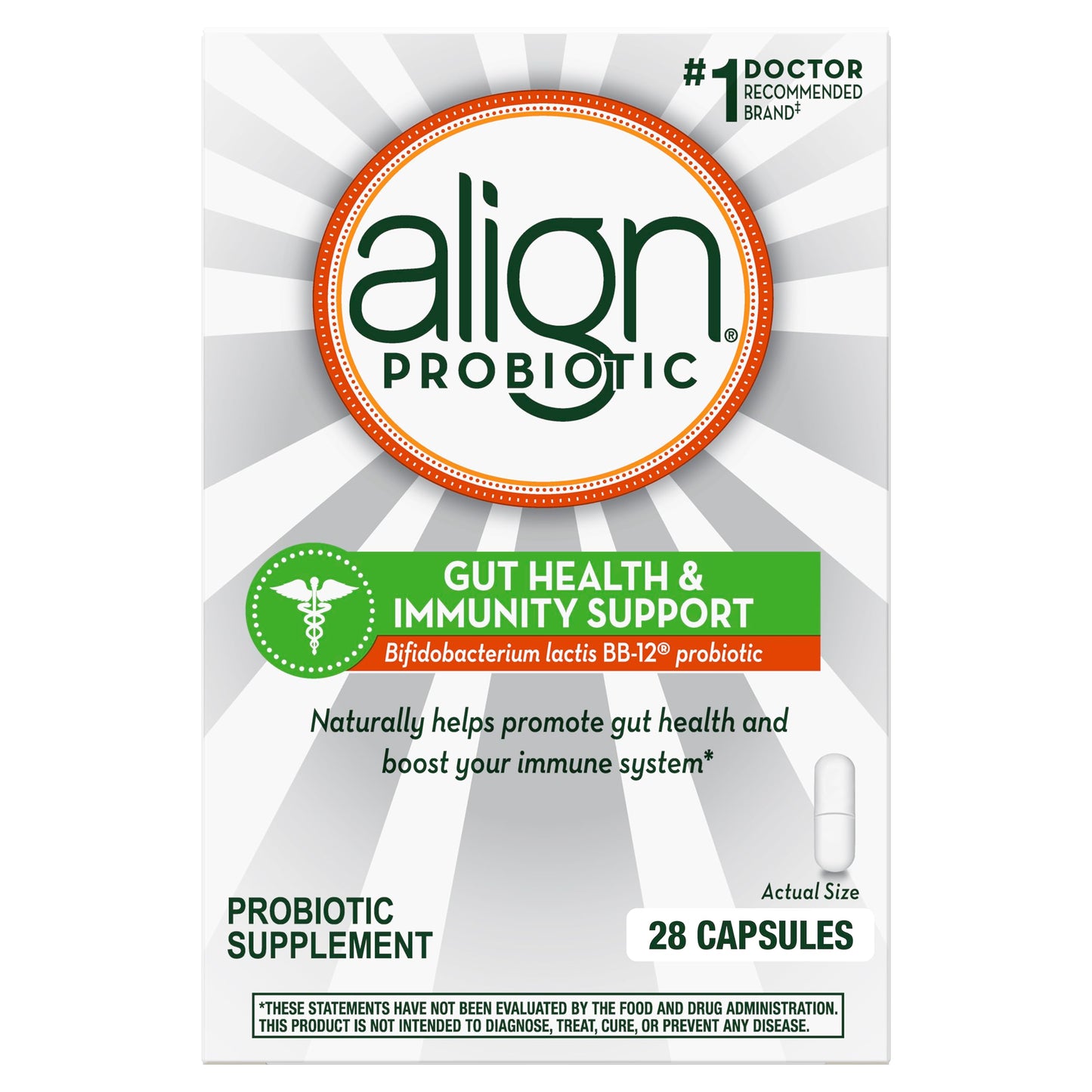 Align Gut Health & Immunity Probiotic Daily Digestive Support for Women and Men Helps Support Immune and Digestive Health 28 Capsules