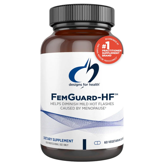 Designs for Health FemGuard-HF - Help Diminish Mild Menopause Hot Flashes - Peri & Menopause Supplements for Women to Support Healthy Aging Hormonal Balance & Bone Health (60 Capsules)
