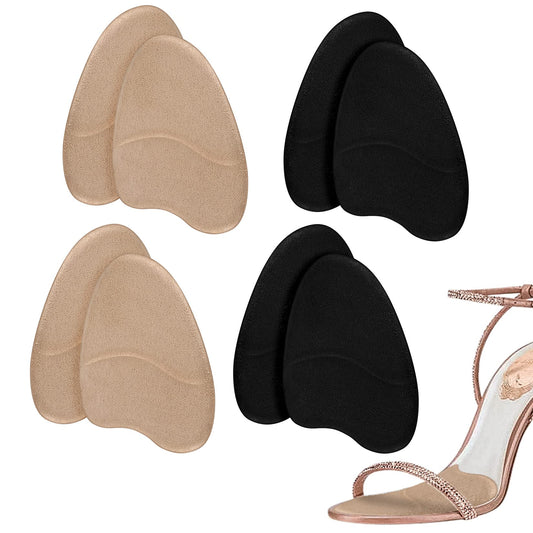 Metatarsal Pads for Women 4 Pairs Forefoot Cushion Inserts for Women Shoes Non-Sliding Insole Pads for Open Toe Shoes Ball of Foot Cushions Shoe Filler Reduce Foot Slip