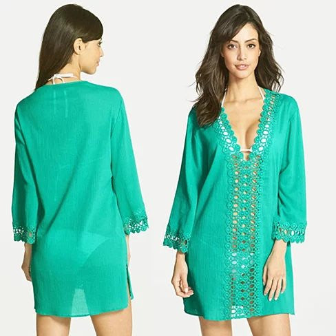 SUN KISSED Crochet Beach Tunic Cover Ups