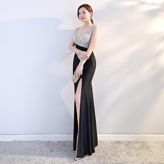 2019 Women's Evening Dress - Sexy Sheer Long Gown