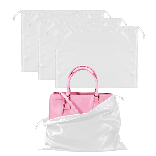 3 Pack Purse Dust Bags for Storage Silk Dust Bags for Handbags Dust Covers With Drawstring for Purse Shoes Boots